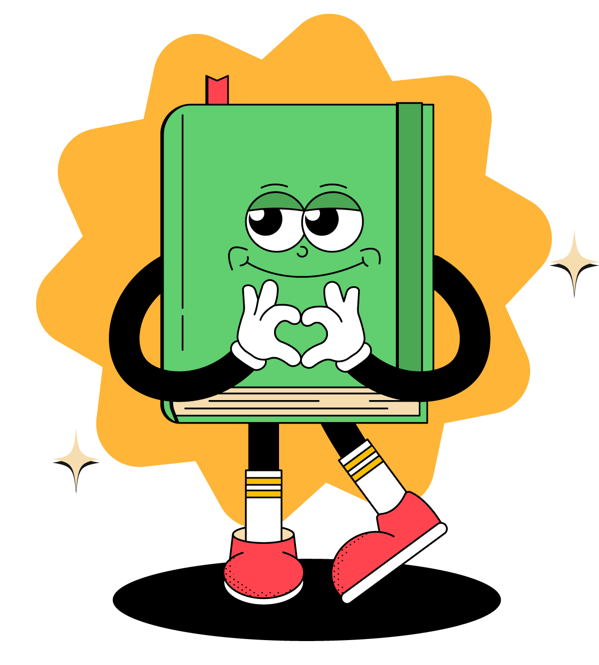 Ilustração sobre informação e leitura